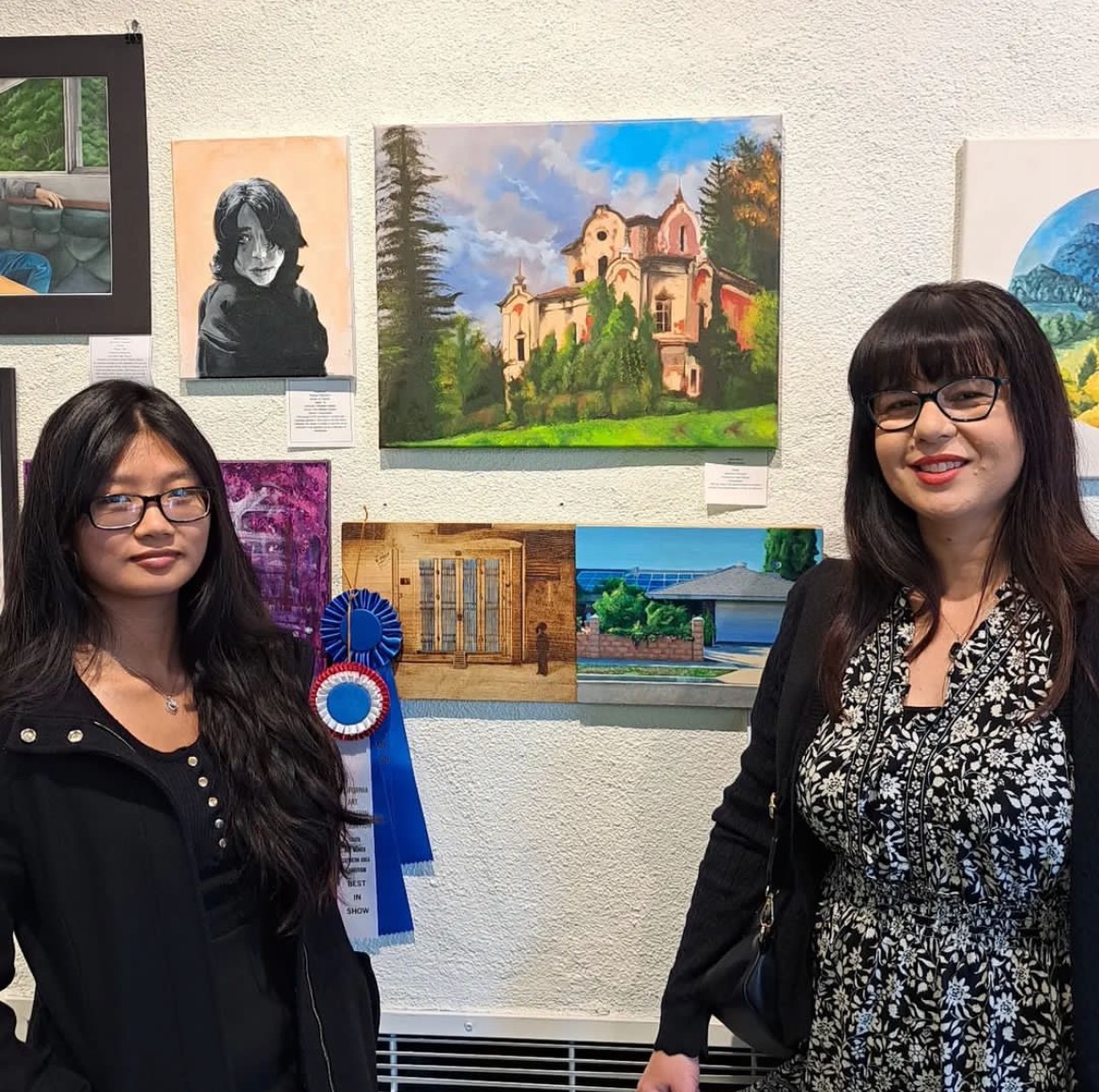 Riverside Art Museum on, March 18,2024 
Thu Nguyen 12th, and Mrs. Garnier visual arts teacher
